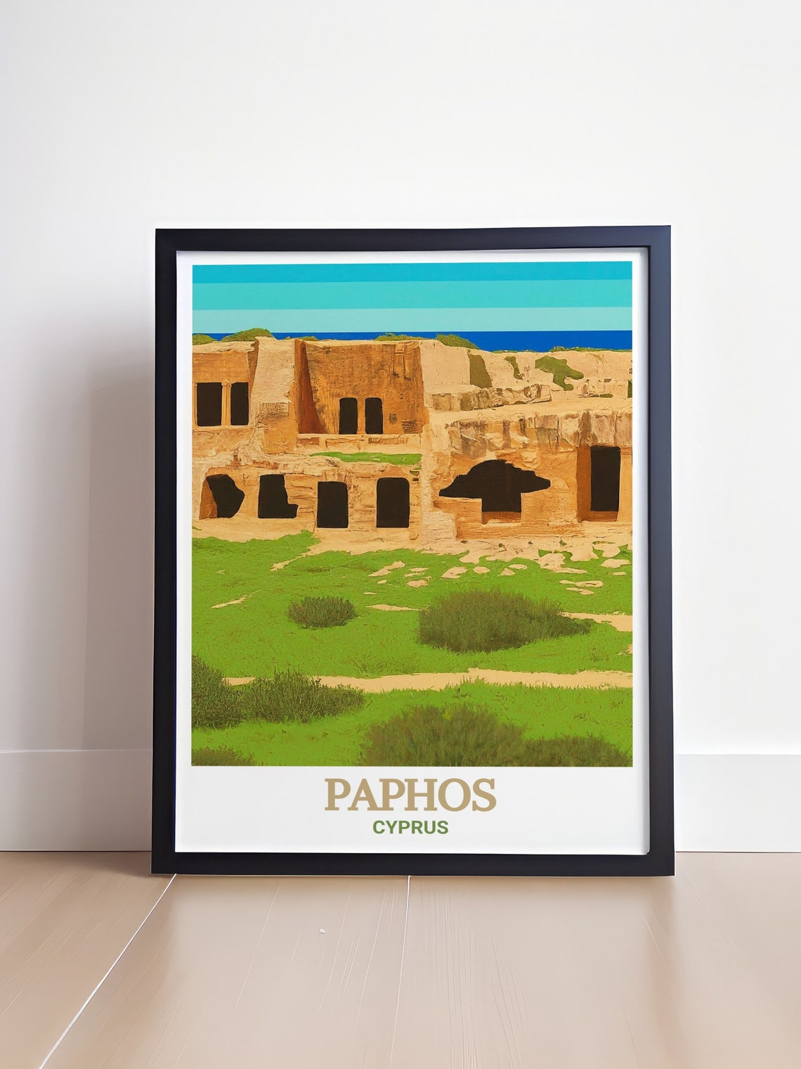 Paphos Cyprus Tombs of the Kings Ancient Ruins Travel Poster - Image 4