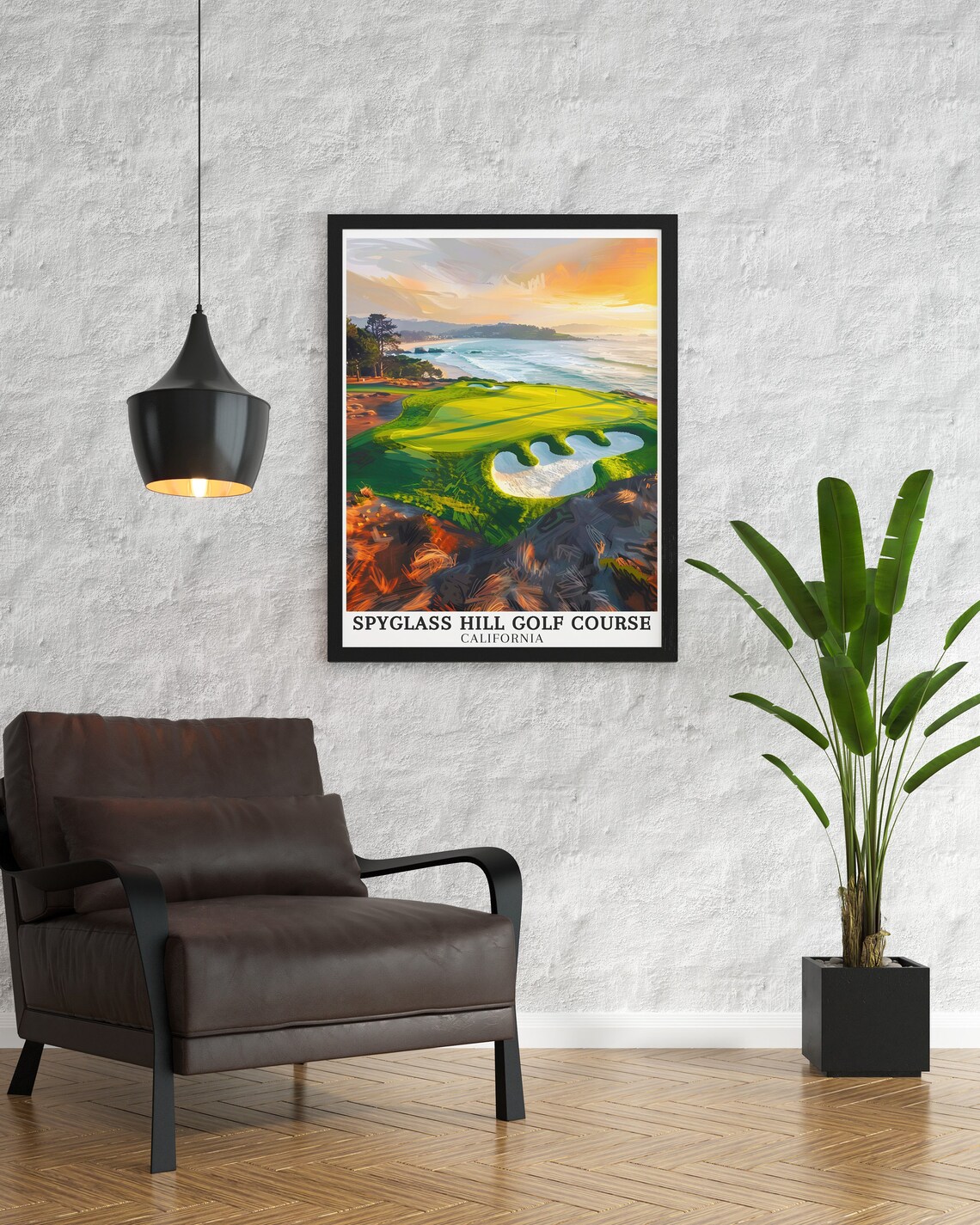 Spyglass Hill Golf Course Travel Poster, Monterey Bay - Image 3