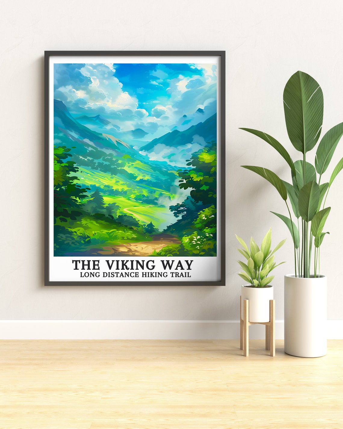 The Viking Way Long Distance Hiking Trail Mountain Travel Poster - Image 3