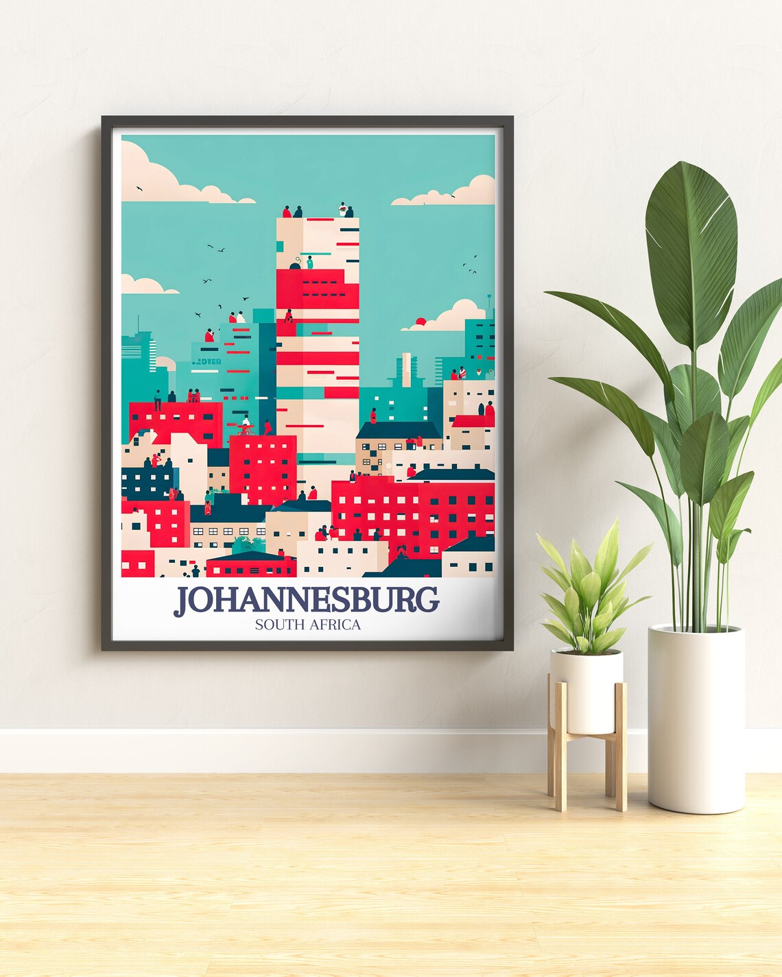 Johannesburg Ponte City Apartments Geometric City Art Poster - Image 2
