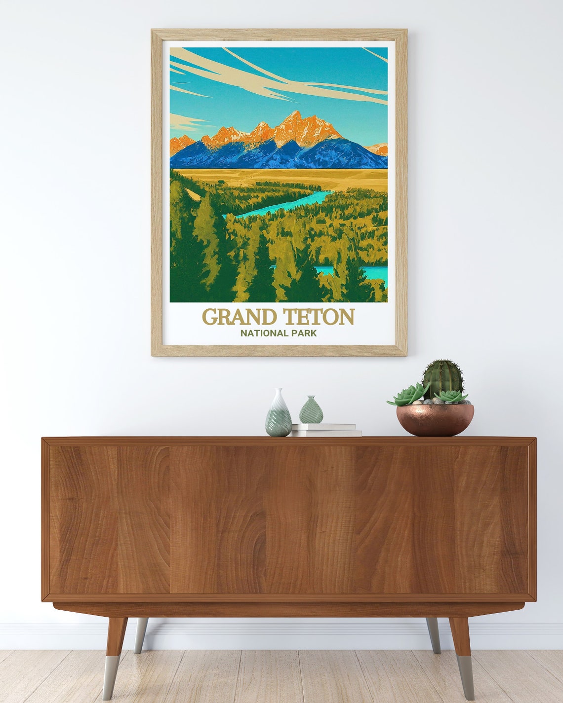 Grand Teton National Park Snake River Overlook Mountains Poster - Image 3