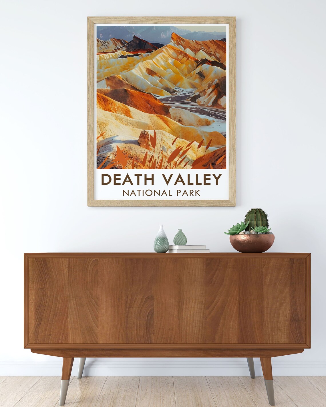Death Valley National Park Painted Badlands Landscape Travel Poster - Image 2