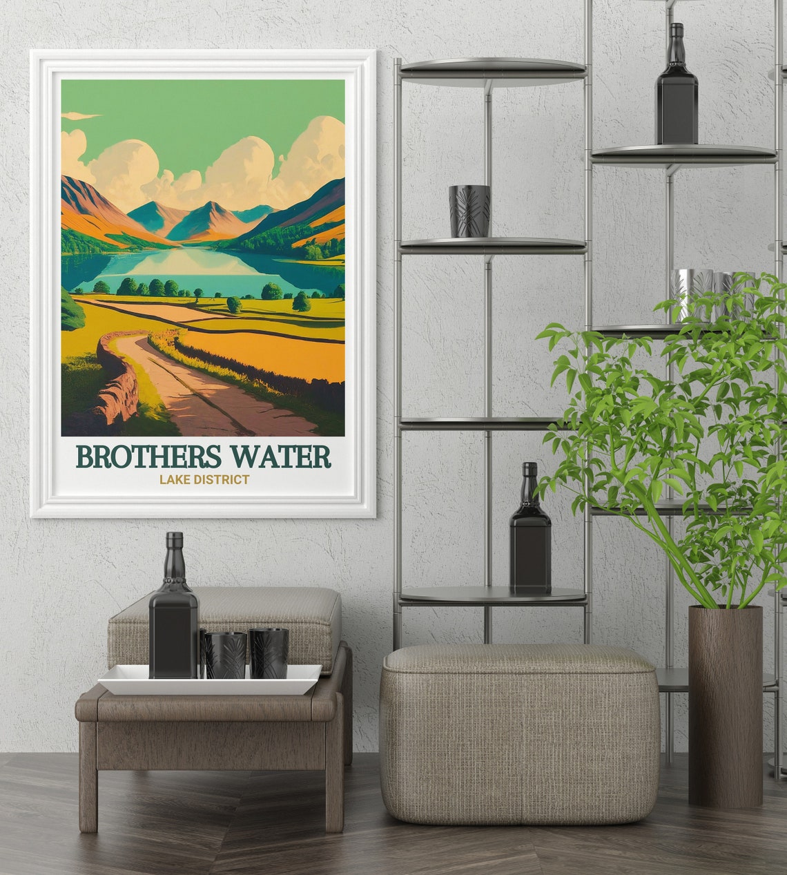 Brothers Water Winding Trail and Mirror Lake Reflection Poster - Image 3