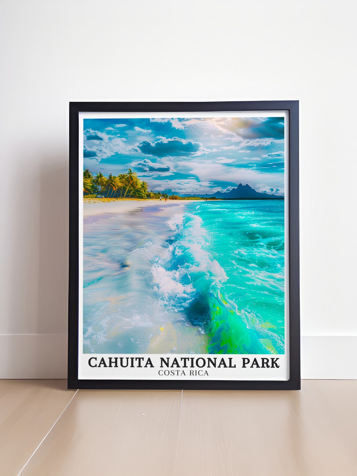Cahuita National Park Turquoise Waves Beach Costa Rica Poster - Image 4