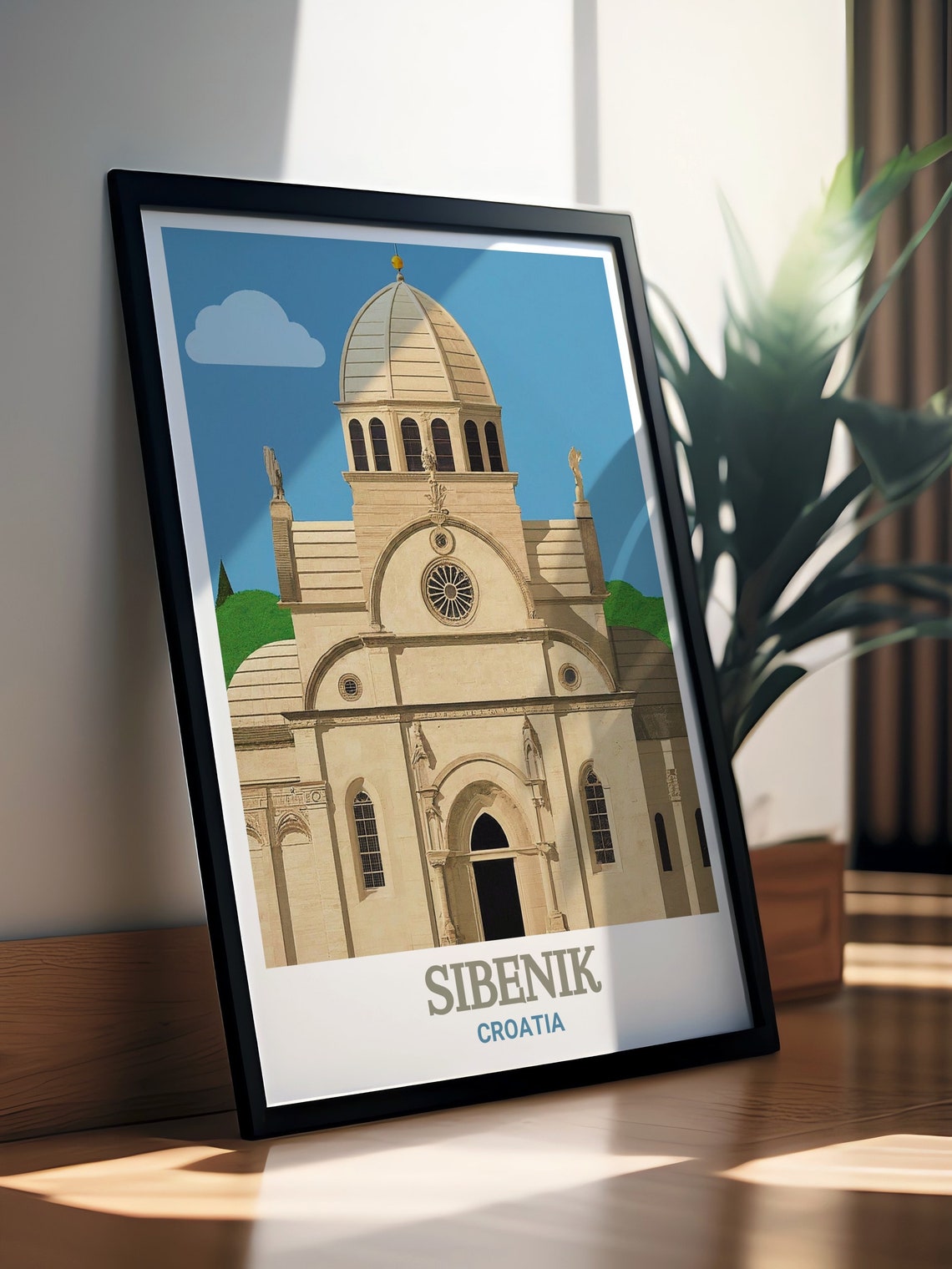 Sibenik Croatia St James Cathedral Dome Architecture Travel Poster - Image 2