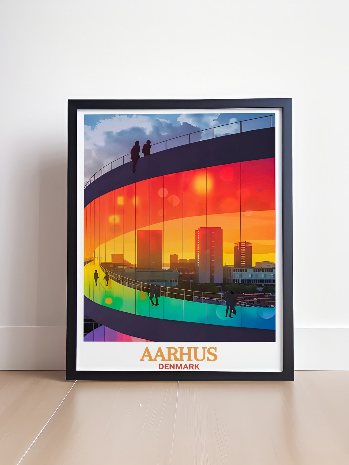 Aarhus Denmark ARoS Rainbow Panorama Museum Walkway View Poster - Image 4