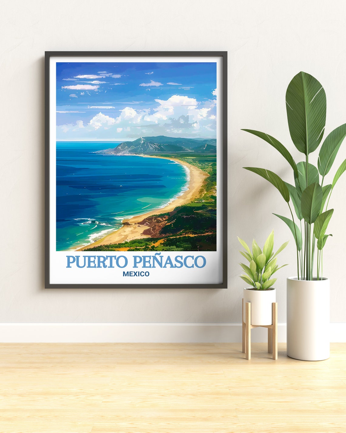 Puerto Penasco Cholla Bay Beach Coastal Mexico Travel Poster - Image 2