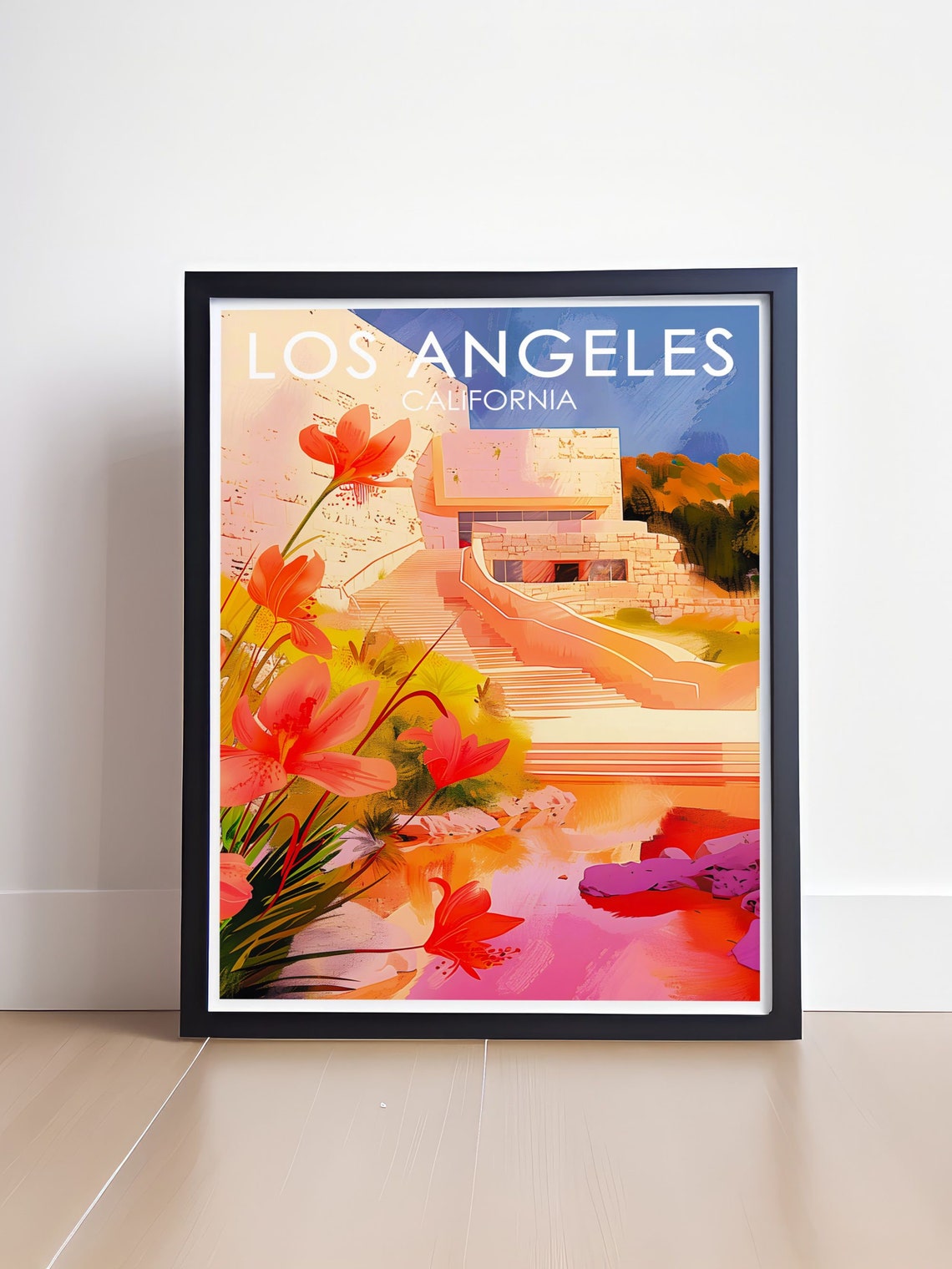 Los Angeles Print Getty Centre Art Getty Centre Prints Usa Ski Posters - Image 4