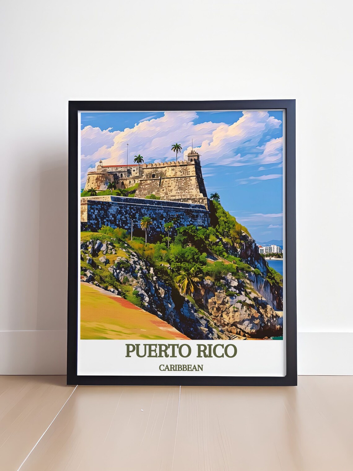 Castillo San Felipe del Morro Puerto Rico Caribbean Travel Poster - Image 4