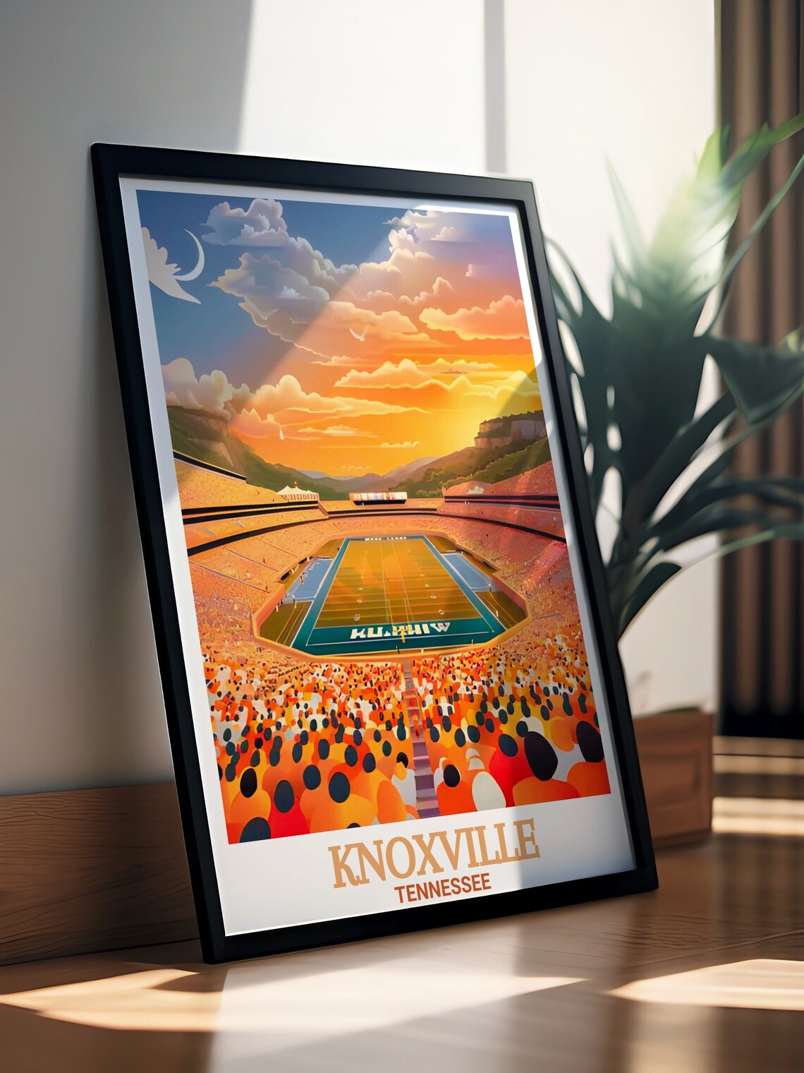Knoxville Tennessee Football Stadium Sunset Game Day Crowd Poster - Image 3