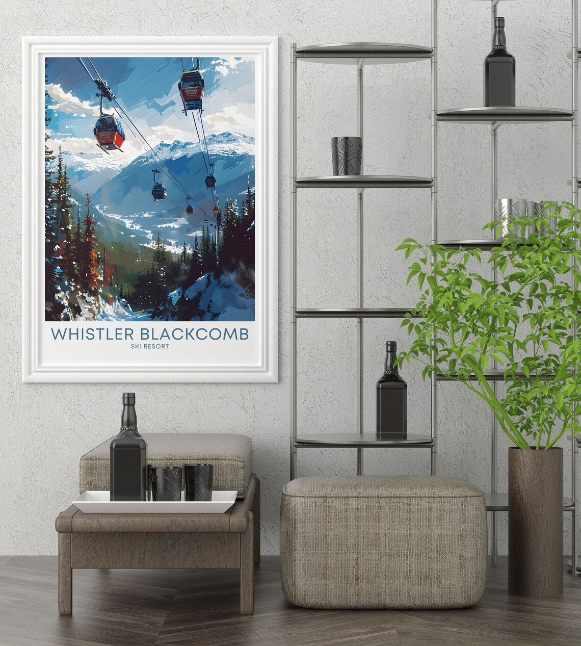 Whistler Blackcomb Ski Resort Travel Poster - Image 3