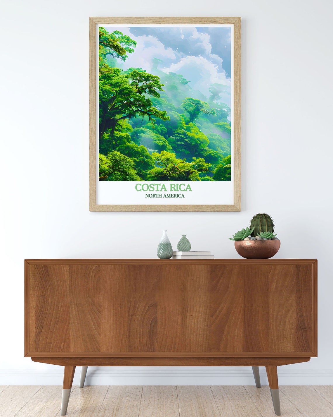 Costa Rica Cloud Forest Canopy Lush Green Rainforest Travel Poster - Image 3