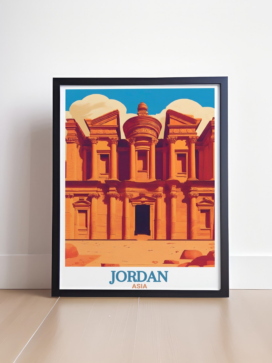 Petra Al Khazneh Treasury Facade Jordan Ancient Travel Poster - Image 4
