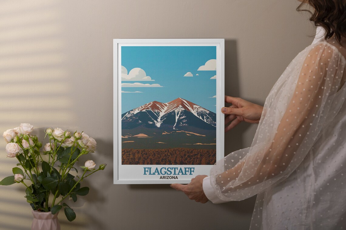 Flagstaff Arizona San Francisco Peaks Snow Capped Mountain Poster - Image 3