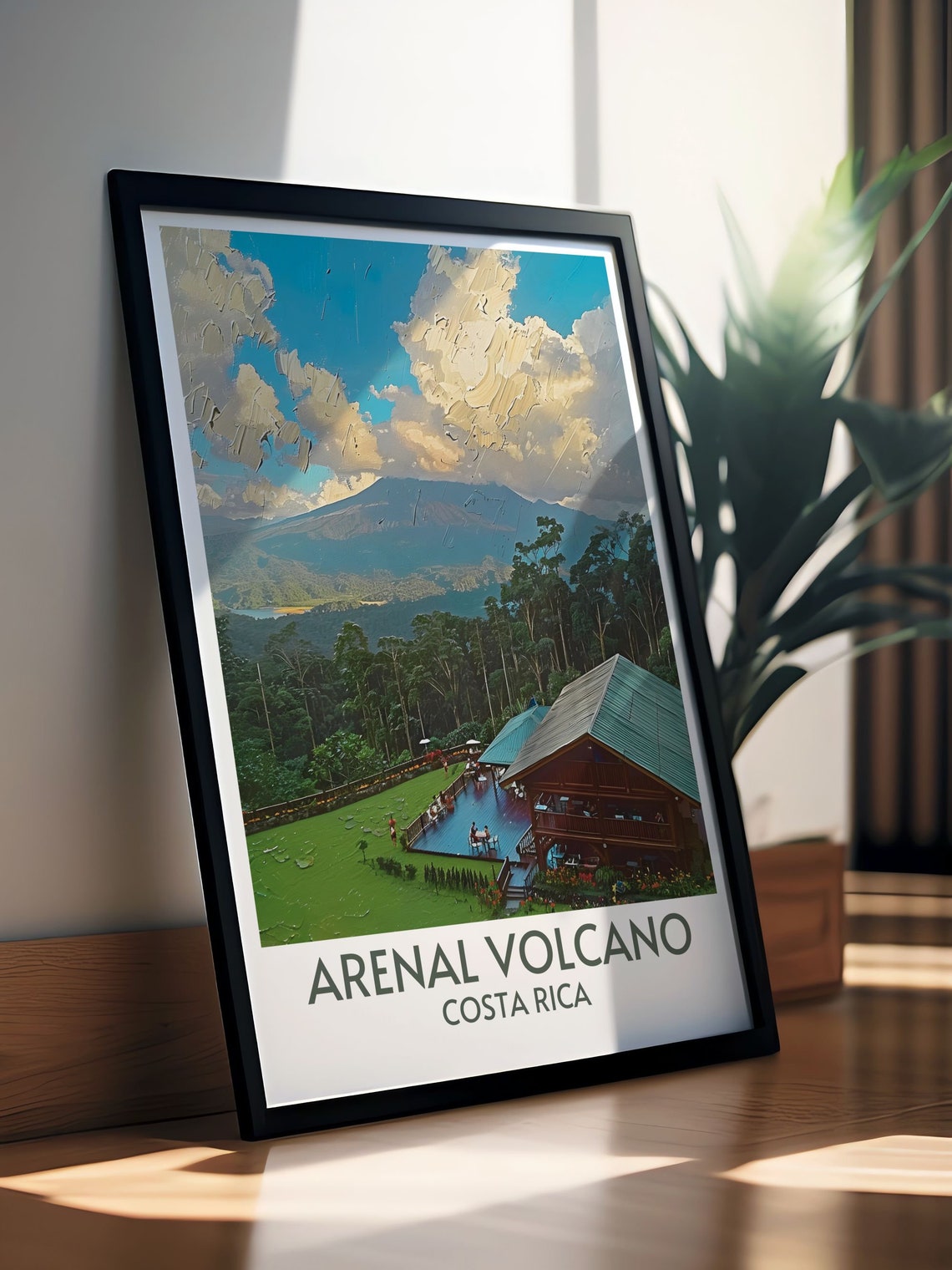 Arenal Volcano Costa Rica Lodge Tropical Rainforest View Poster - Image 4