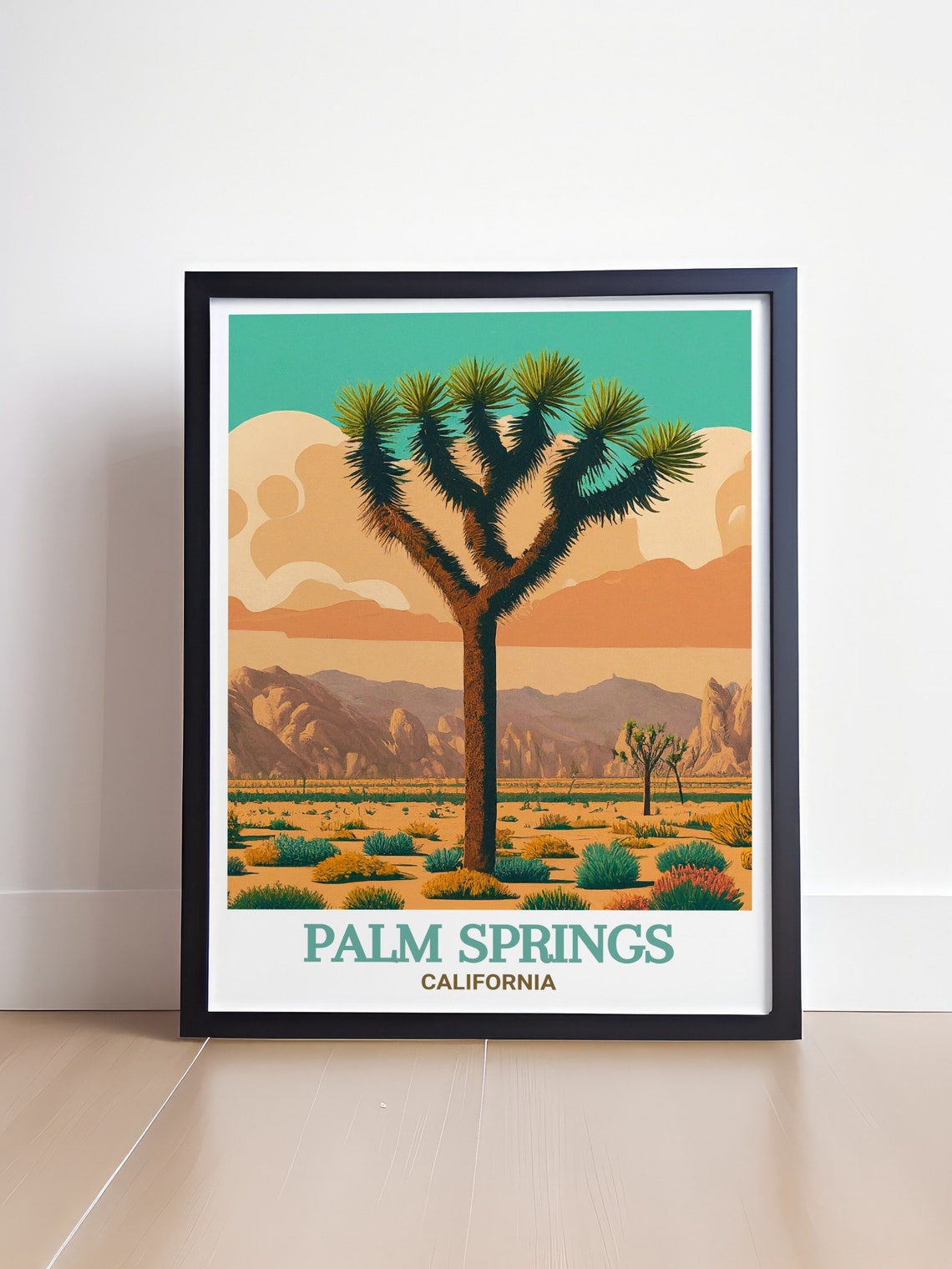 Palm Springs California Joshua Tree Desert Vintage Travel Poster - Image 4