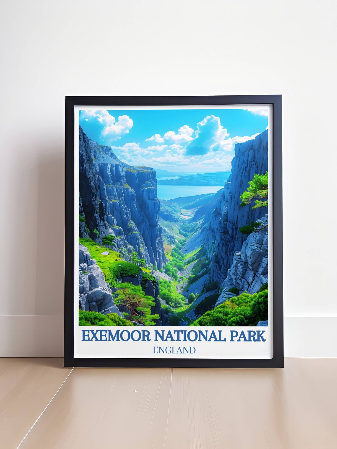 Exmoor National Park Valley of the Rocks Dramatic Gorge View Poster - Image 4