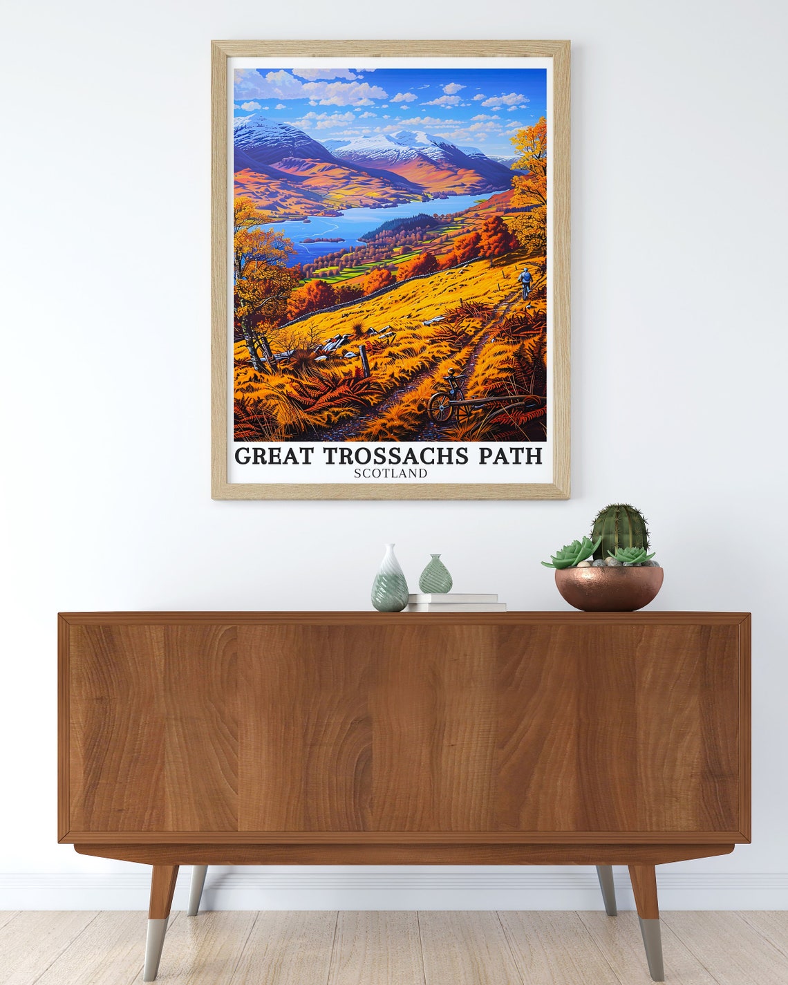 Great Trossachs Path Scotland Autumn Cycling Loch Katrine Poster - Image 3