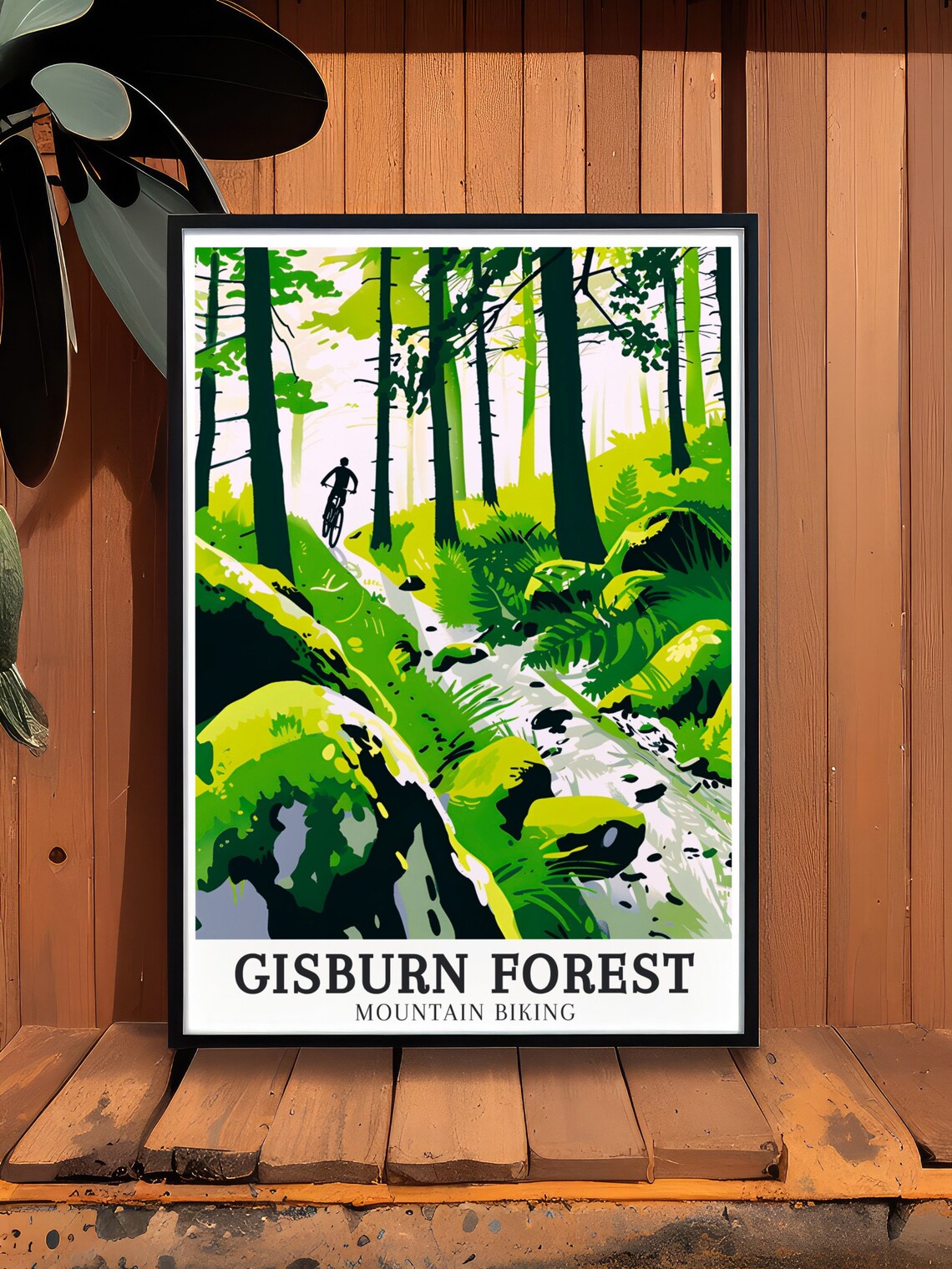 Gisburn Forest Mountain Biking Print Gisburn Forest Blue Route Poster Gisburn Forest Mountain Biking Decor Gisburn Forest Blue Route Art - Image 2