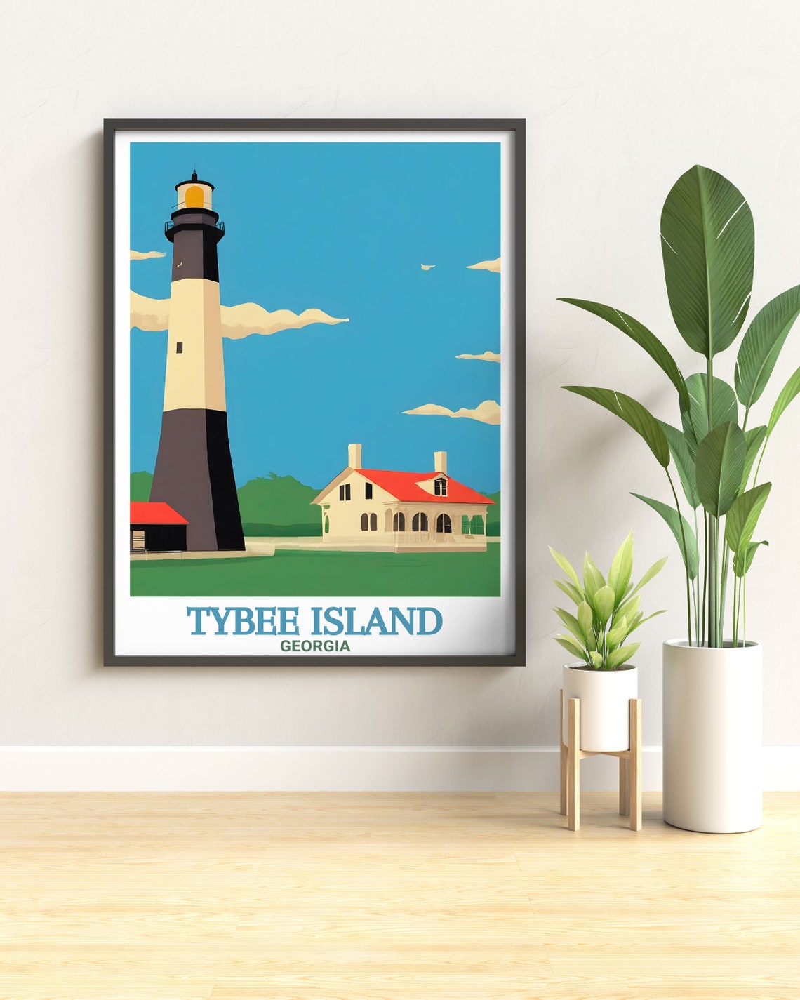 Tybee Island Georgia Lighthouse Light Station Historic Travel Poster - Image 2