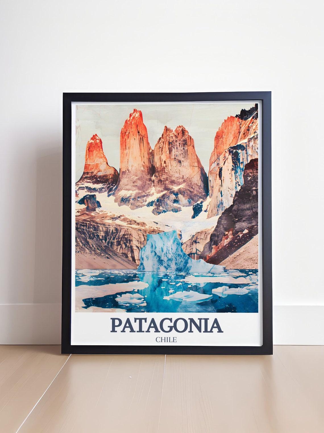 Patagonia Chile Torres del Paine Towers and Grey Glacier Lake Poster - Image 4