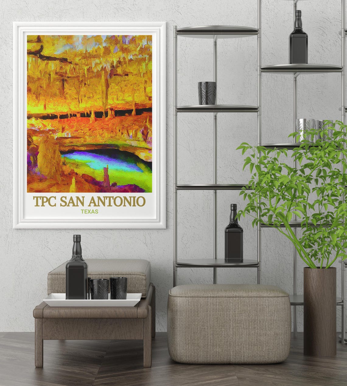 TPC San Antonio Texas Glowing Cavern Underground Lake Poster - Image 3