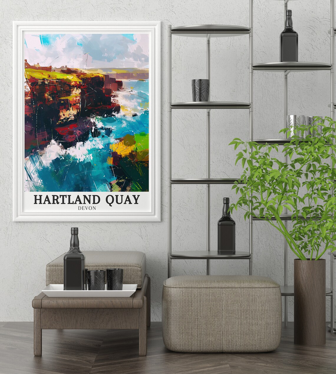 Hartland Quay Travel Poster, South West Coast Path - Image 3