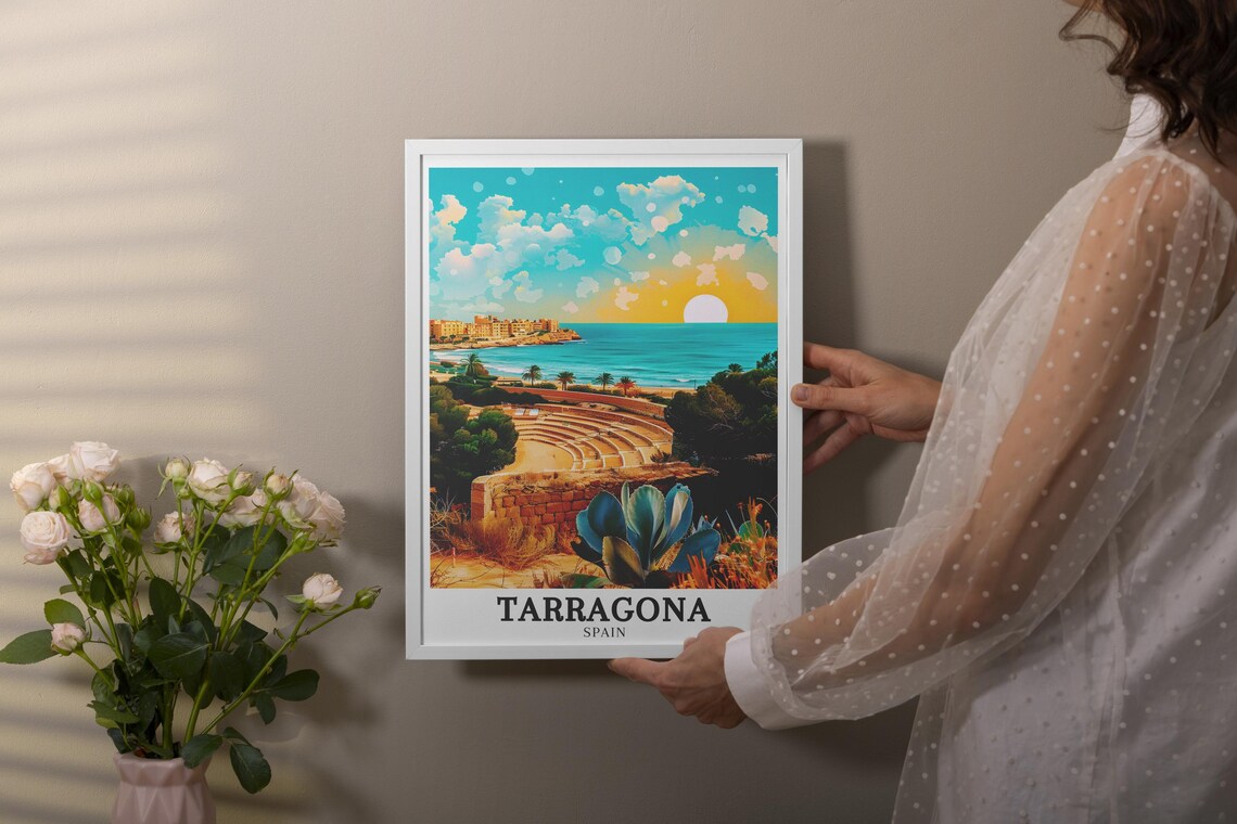 Tarragona Roman Amphitheatre Travel Poster, Spain - Image 2