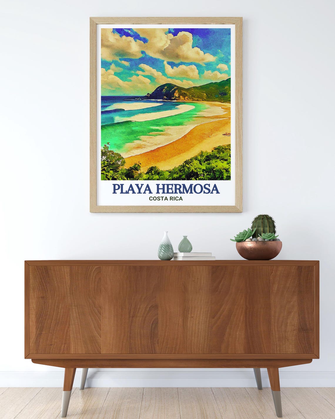 Playa Hermosa Costa Rica Golden Beach Sweeping Aerial View Poster - Image 4