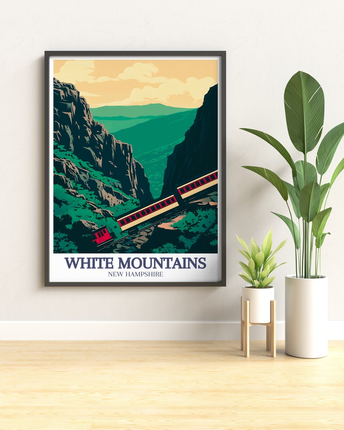 White Mountains Mountain Train Gorge Ride New Hampshire Rail Poster - Image 2