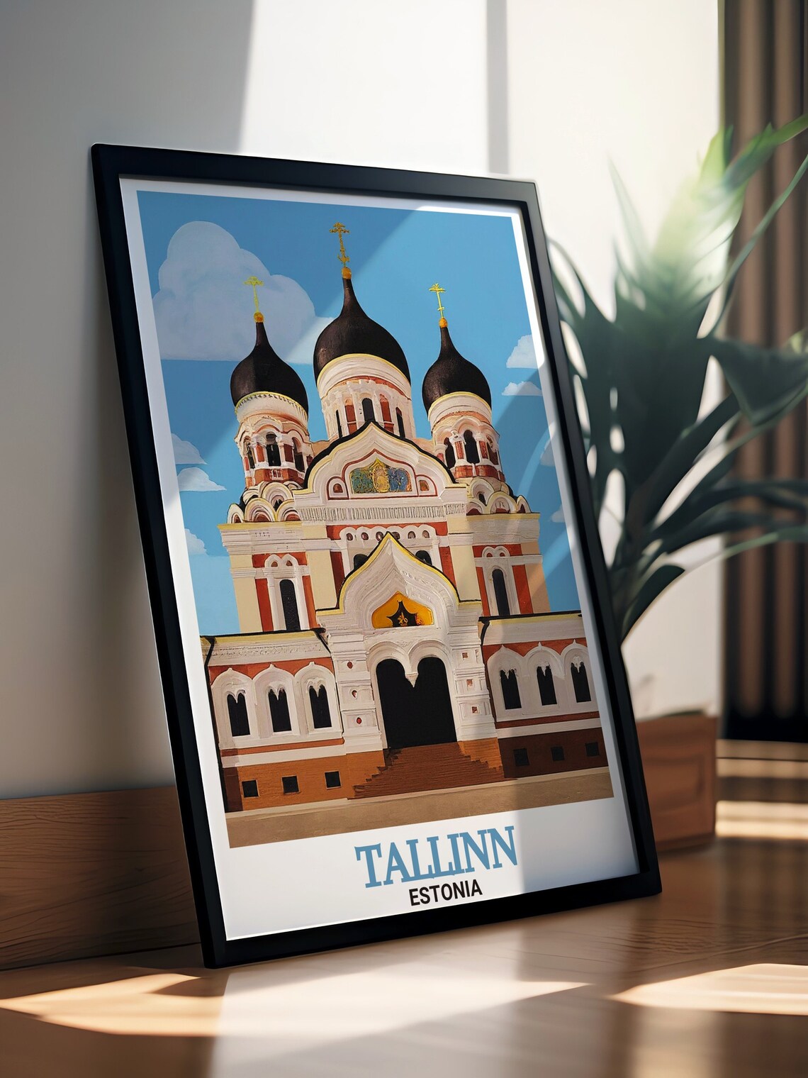 Tallinn Estonia Travel Poster, Alexander Nevsky Cathedral - Image 2