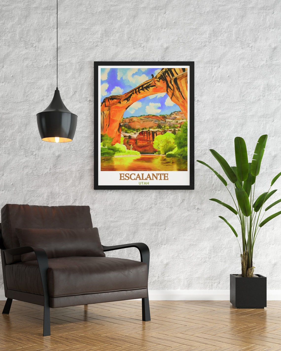 Escalante Travel Art Escalante Natural Bridge Poster Escalante Natural Bridge Art And Decor Escalante Natural Bridge Travel Poster - Image 3