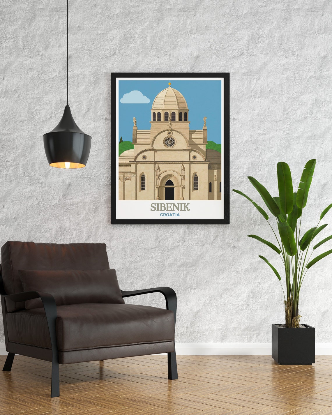 Sibenik Croatia St James Cathedral Dome Architecture Travel Poster - Image 3
