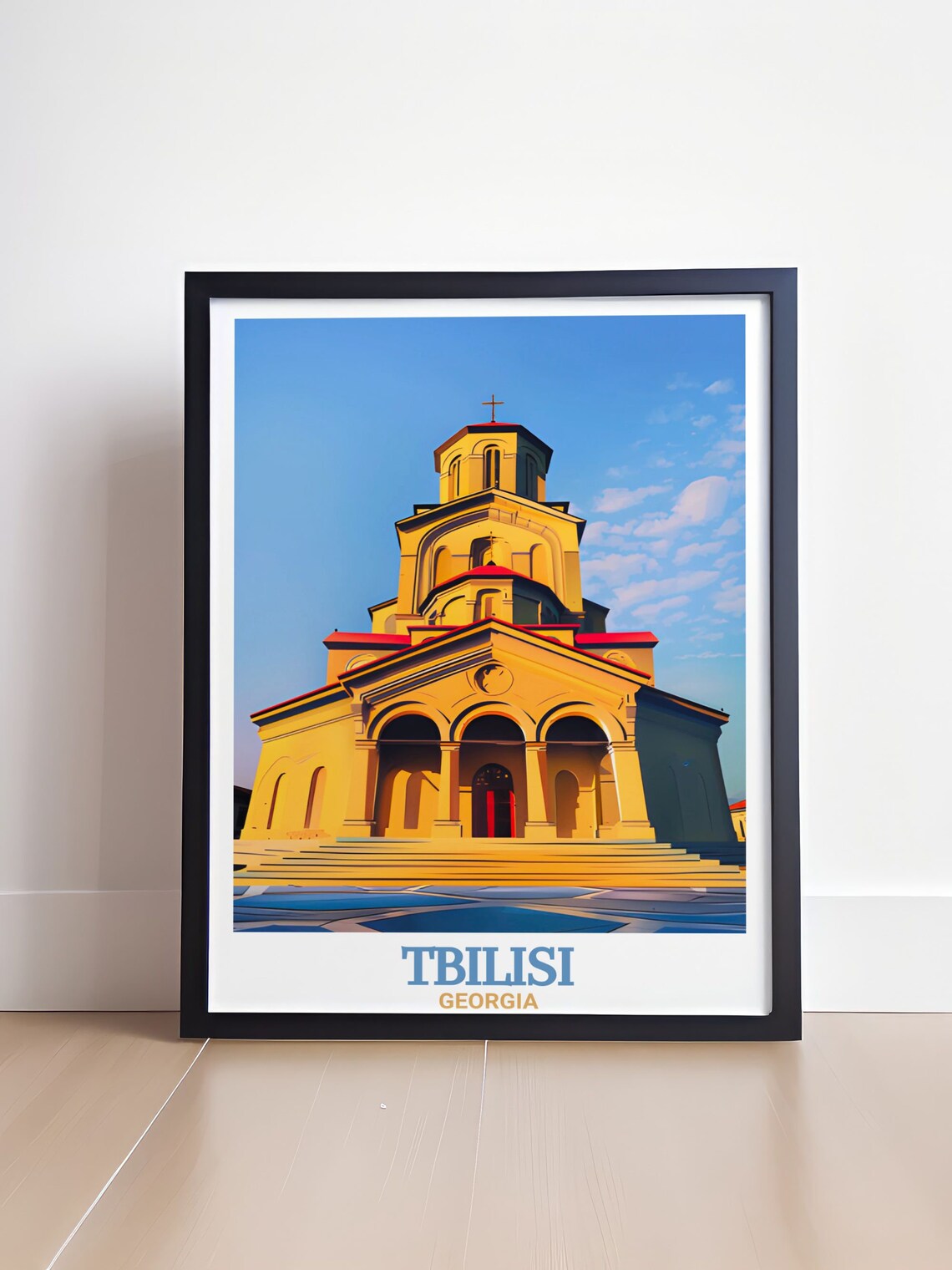 Holy Trinity Cathedral Tbilisi Golden Facade Georgia Travel Poster - Image 4