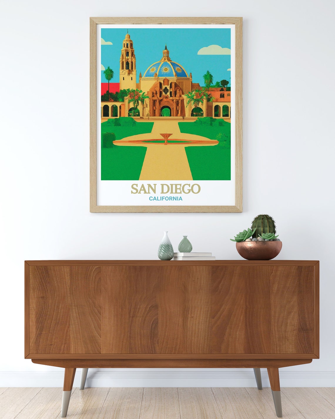 San Diego California Balboa Park California Tower Dome Travel Poster - Image 2