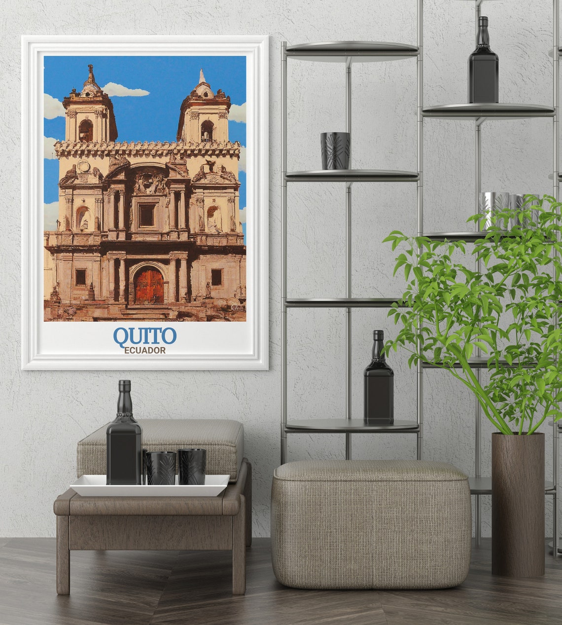 Quito Ecuador La Compania De Jesus Church Baroque Facade Travel Poster - Image 3
