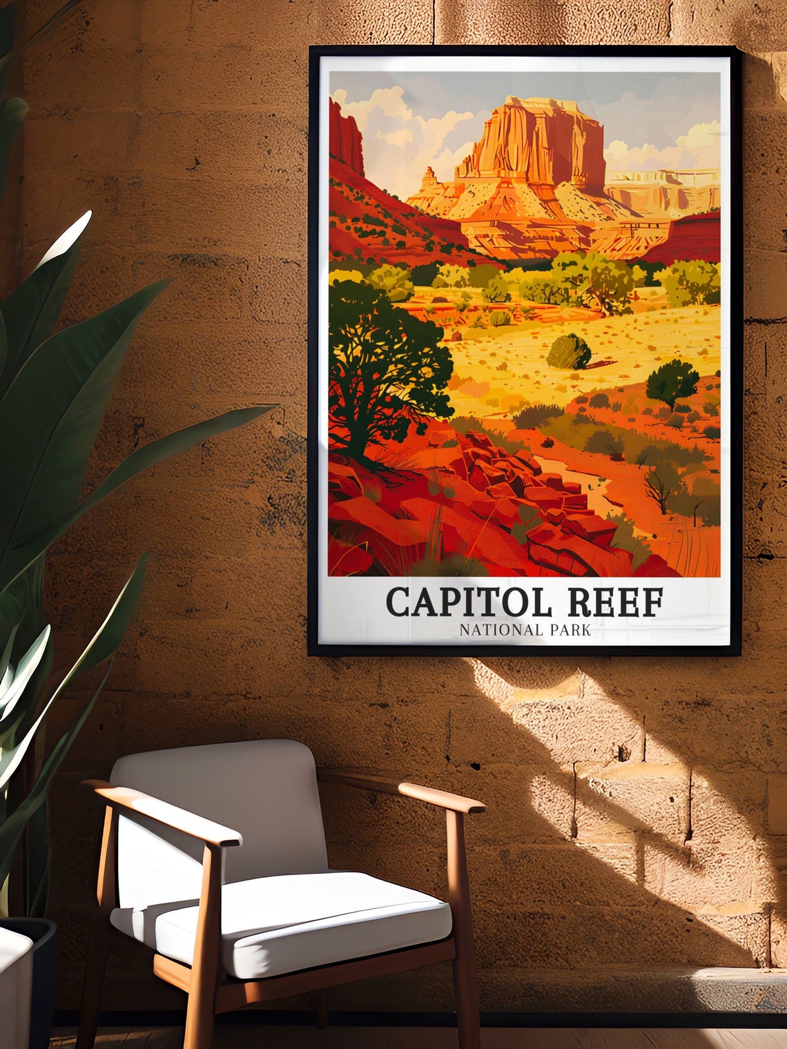 Capitol Reef Red Rock Valley and Mesas Utah National Park Poster - Image 3