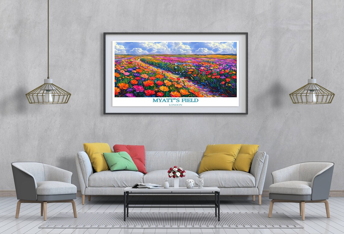 Myatt's Field London Flower Garden Colorful Summer Blooms Poster - Image 4