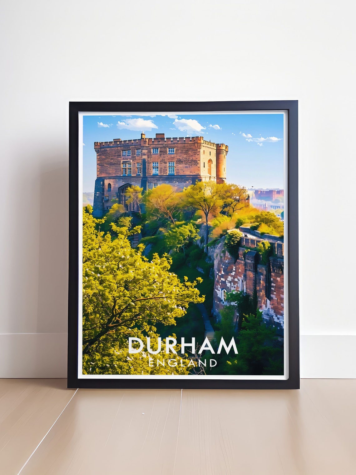Durham Castle Historic Norman Fortress England Travel Poster - Image 4