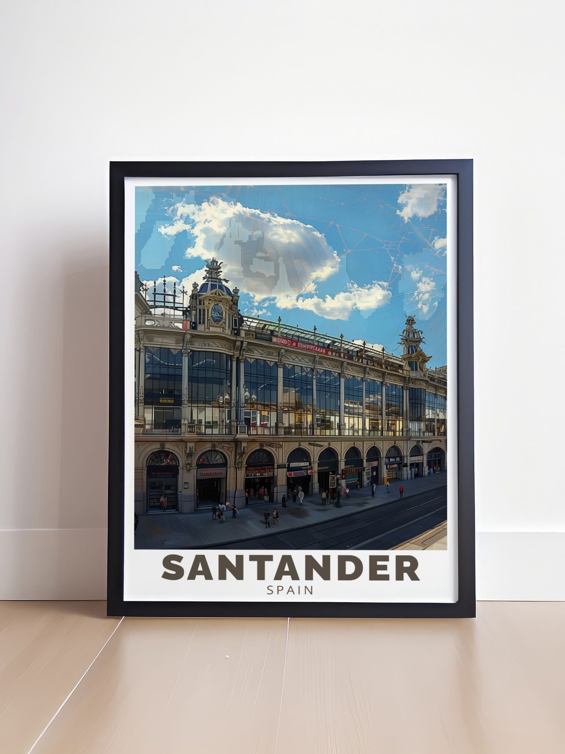 Santander Mercado de la Esperanza Historic Market Hall Facade Poster - Image 4