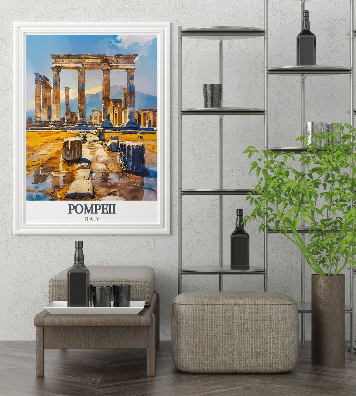 Pompeii Temple of Apollo Ruins with Tall Stone Columns Poster - Image 2