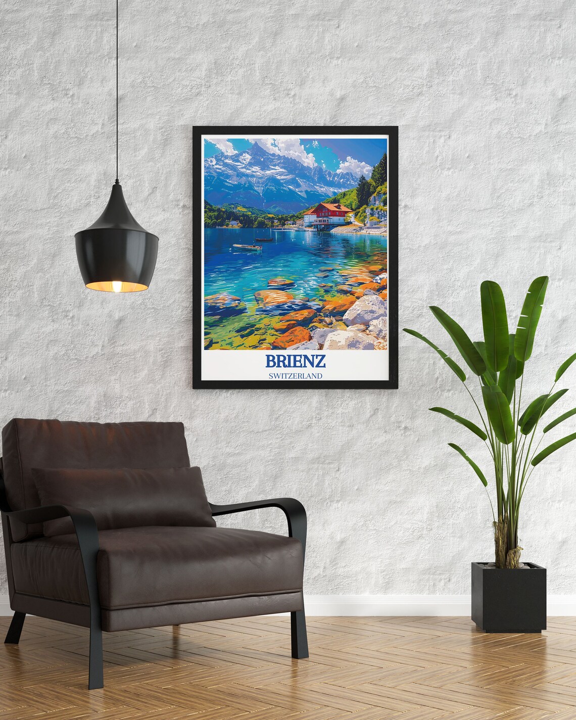 Brienz Switzerland Alpine Lake Crystal Turquoise Water Poster - Image 2