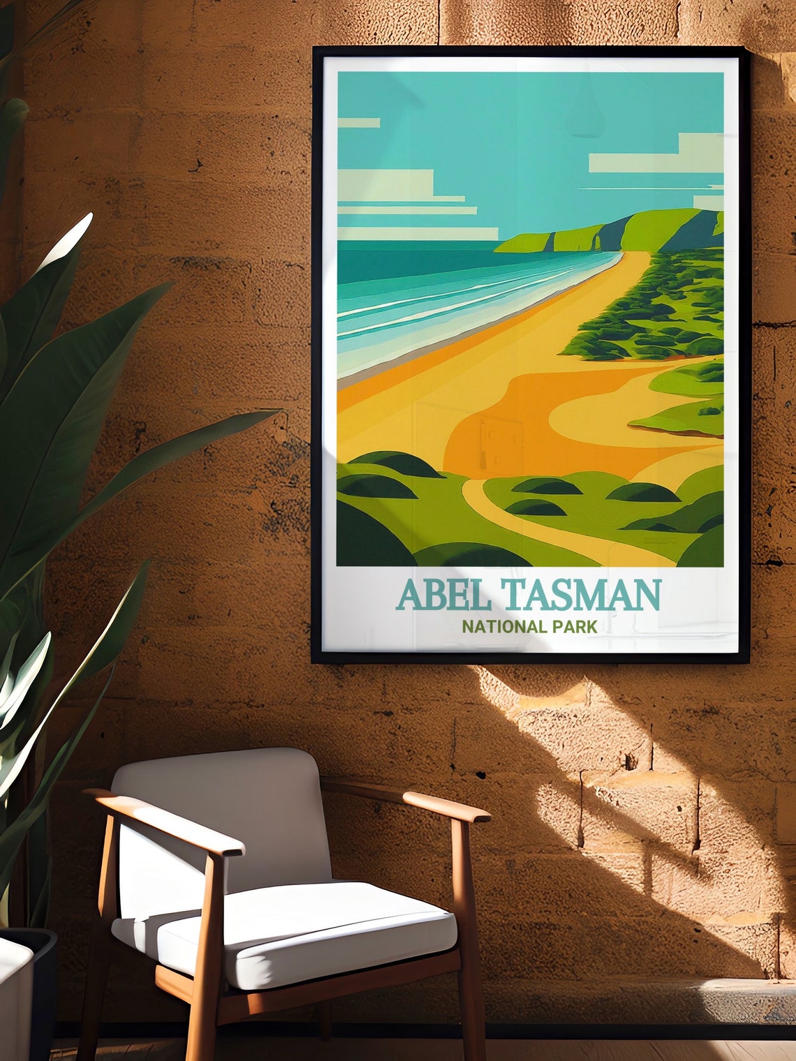 Abel Tasman Totaranui Beach Golden Coast New Zealand Travel Poster - Image 2