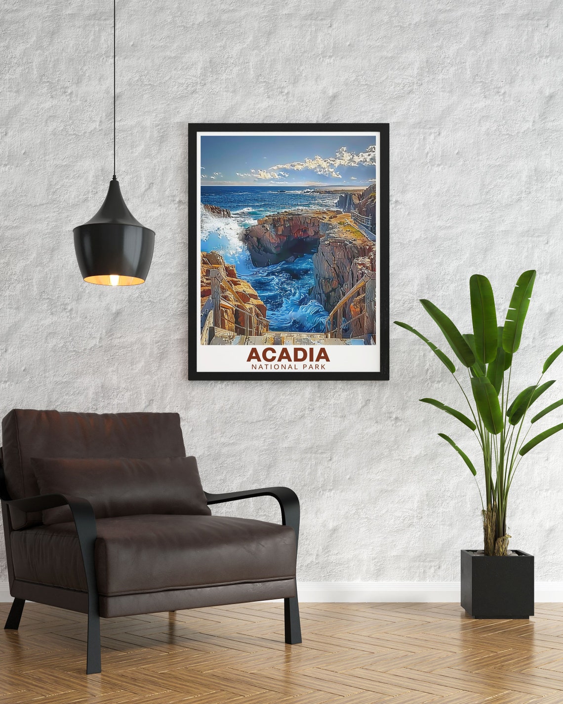 Acadia National Park Thunder Hole Crashing Waves Maine Poster - Image 3
