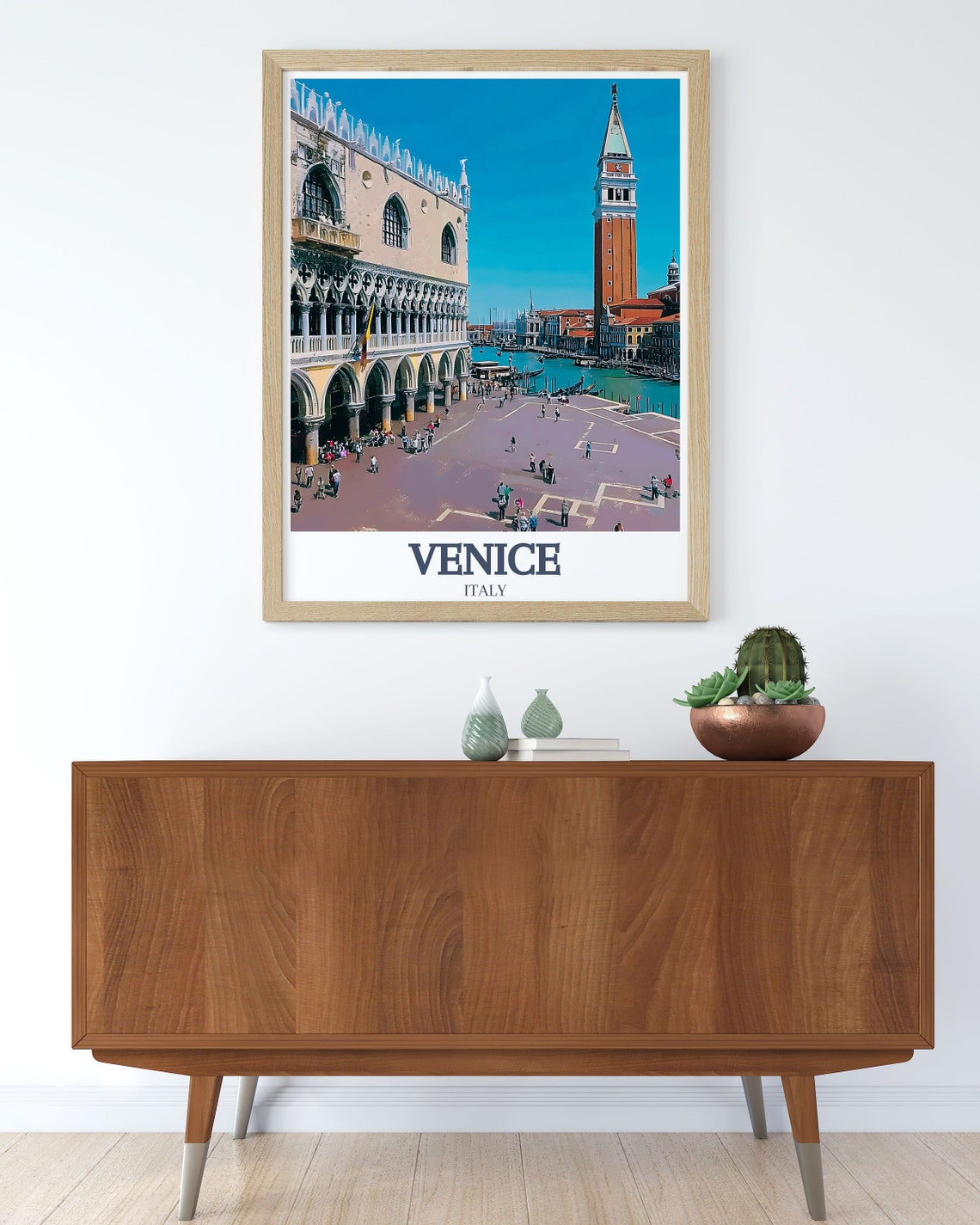 Venice Italy St Marks Square With The Tall Campanile View Poster - Image 3