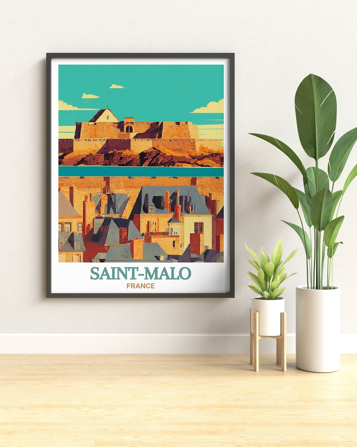 Saint-Malo France Fort Old Town Brittany Coastal Travel Poster - Image 3