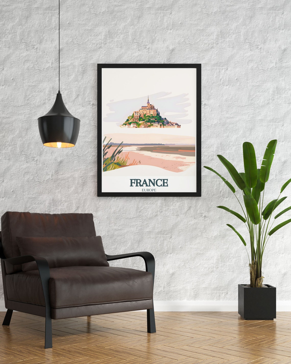 France Travel Poster Mont Saintmichel Bay With Stunning France Travel Art Mont Saintmichel France Travel Posters - Image 2