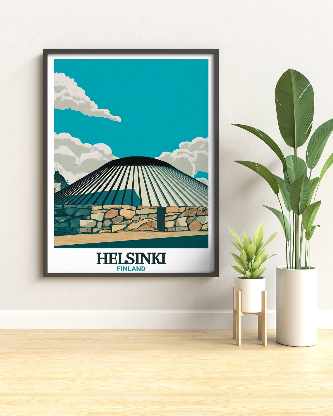Helsinki Finland Temppeliaukio Rock Church Copper Dome Poster - Image 3