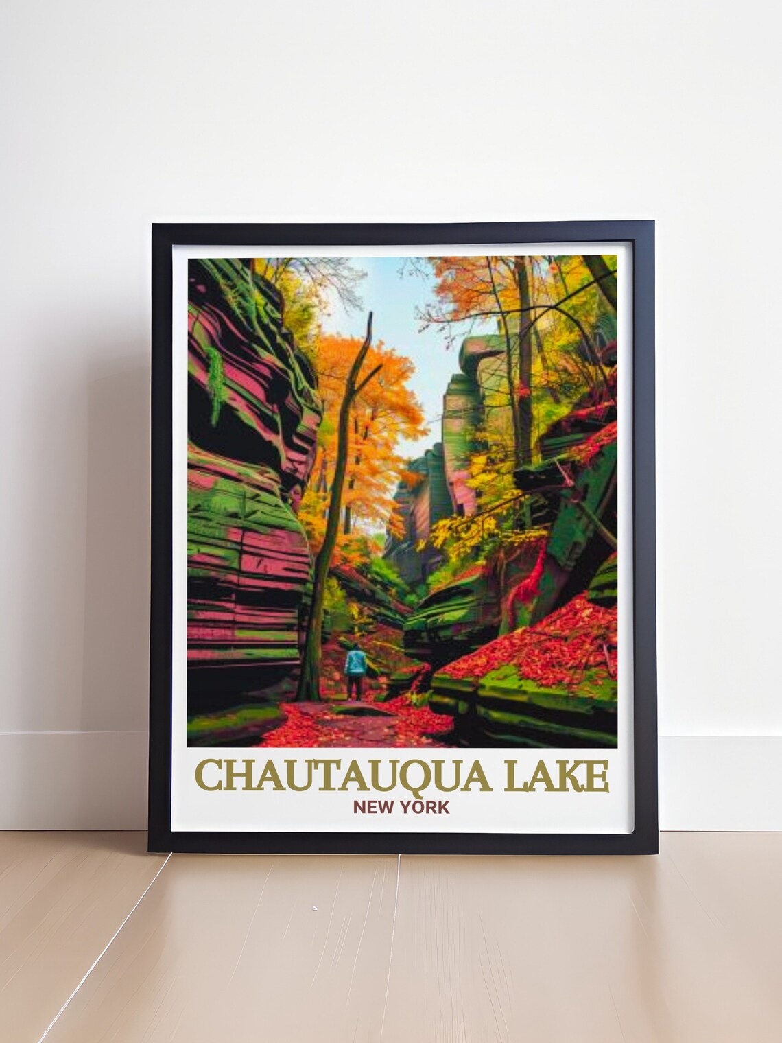 Chautauqua Lake New York Autumn Gorge Scenic Hiking Trail Poster - Image 4