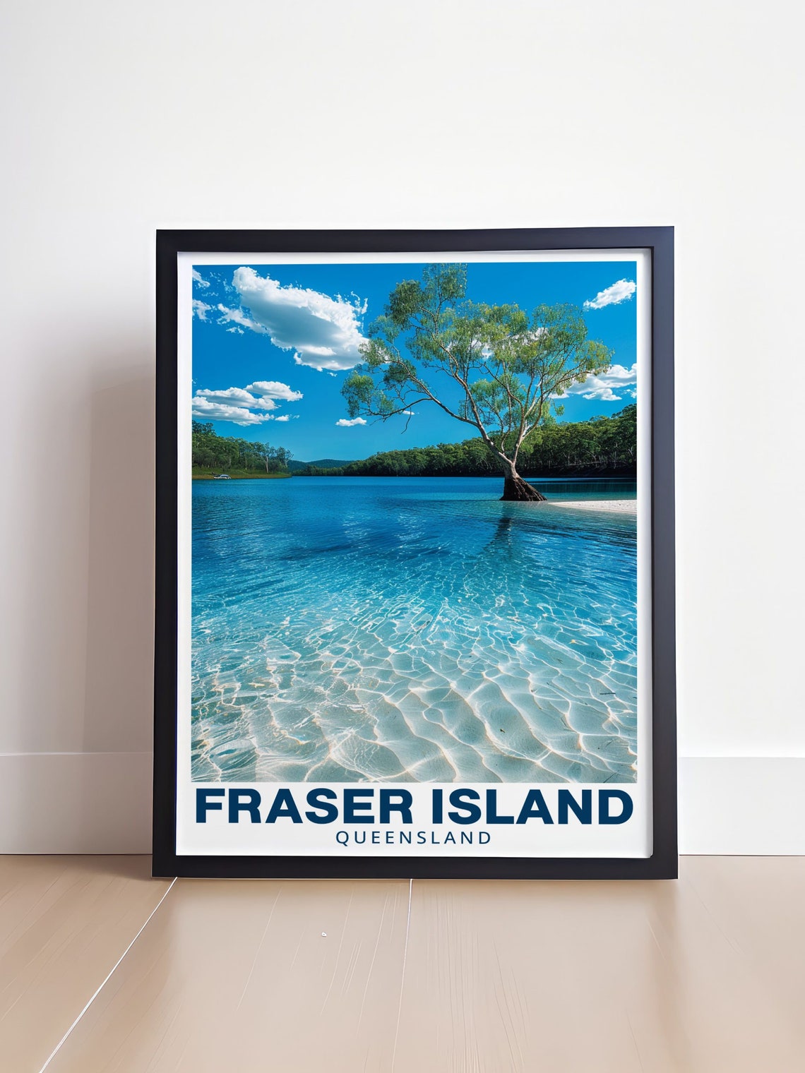 Fraser Island Lake McKenzie Lone Tree Turquoise Water Poster - Image 4